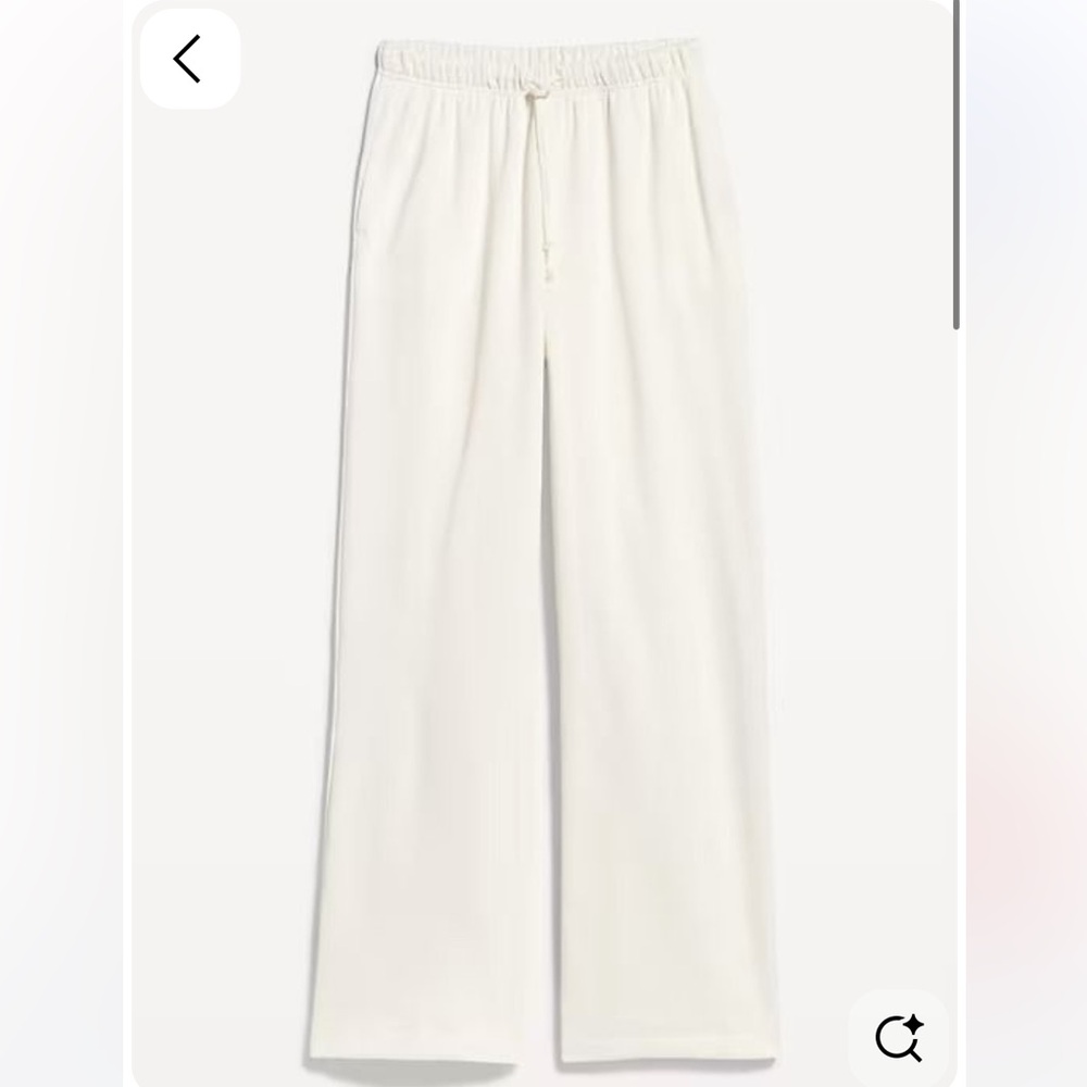 New old navy Extra High-Waisted so comfy wide leg sweatpants sea salt large L - Picture 2 of 7